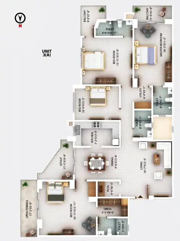 Unit-3A: Buy flat and apartment Guwahati 