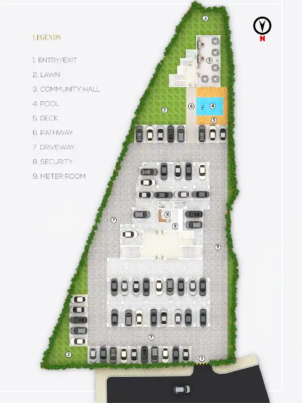 site plan for luxury flats and apartments in uzanbazar.