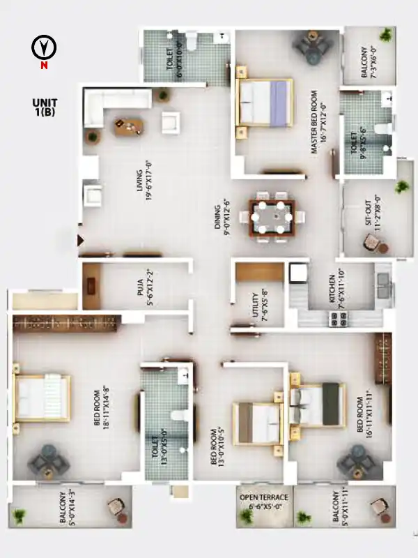 Unit-1B: Premium flat and apartment in Guwahati 